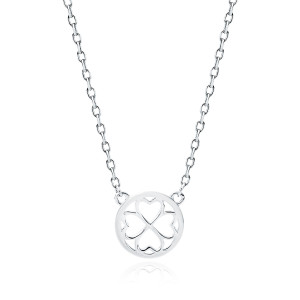 Colier argint trifoi cu 4 foi DiAmanti Z1922NR-DIA (Argint 925‰ 1,7 g.)